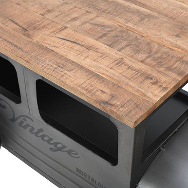 Glory Days Roadie 41" Vintage Truck Coffee Table with Storage