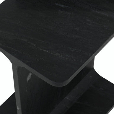 Henry Luxury Genuine Solid Marble Icon End Table
