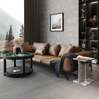Henry Luxury Genuine Solid Marble Icon End Table