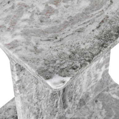 Henry Luxury Genuine Solid Marble Icon End Table