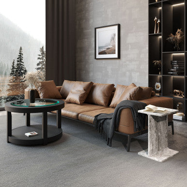 Henry Luxury Genuine Solid Marble Icon End Table