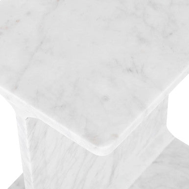 Henry Luxury Genuine Solid Marble Icon End Table