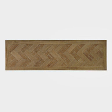 Vista Modern 60" Chevron Fireplace Storage Console TV Stand, Light Brown