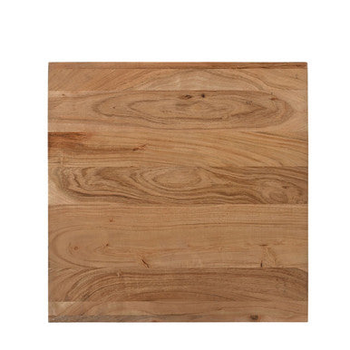 22" Mitered Design Solid Wood End Table with Storage Shelf