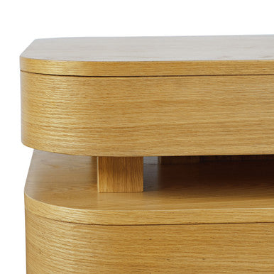 Rush Modern Floating Sculpture Coffee Table with Caster Wheels