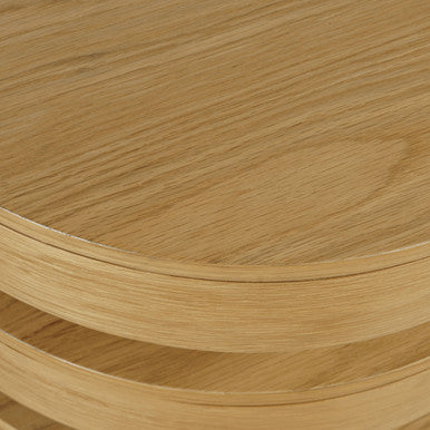 Rush Modern Floating Sculpture Layered Round End Table