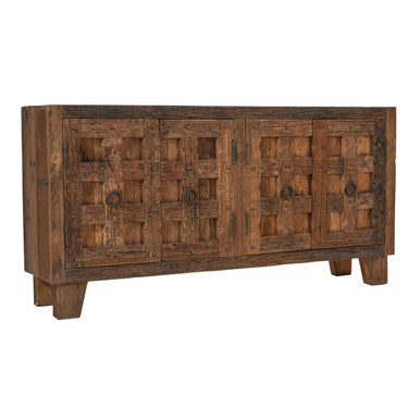 Colton 71" Solid Wood Four-Door Accent Sideboard Cabinet