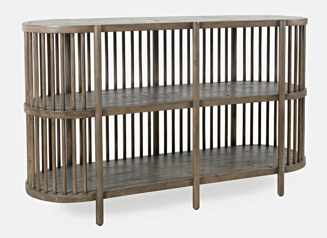 Frenzy Mid-Century Modern 54" Open Storage Accent Cabinet