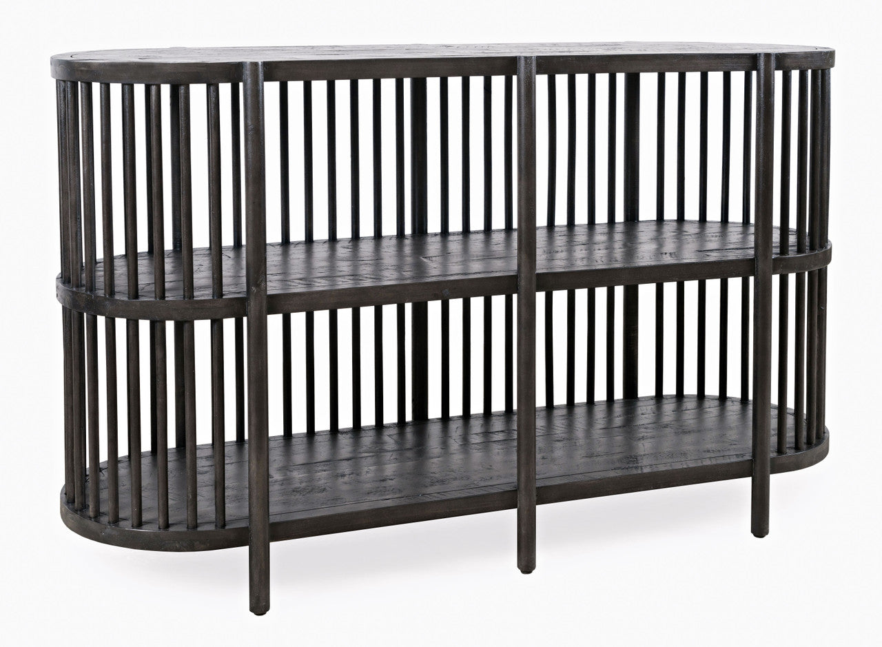 Frenzy Mid-Century Modern 54" Open Storage Accent Cabinet