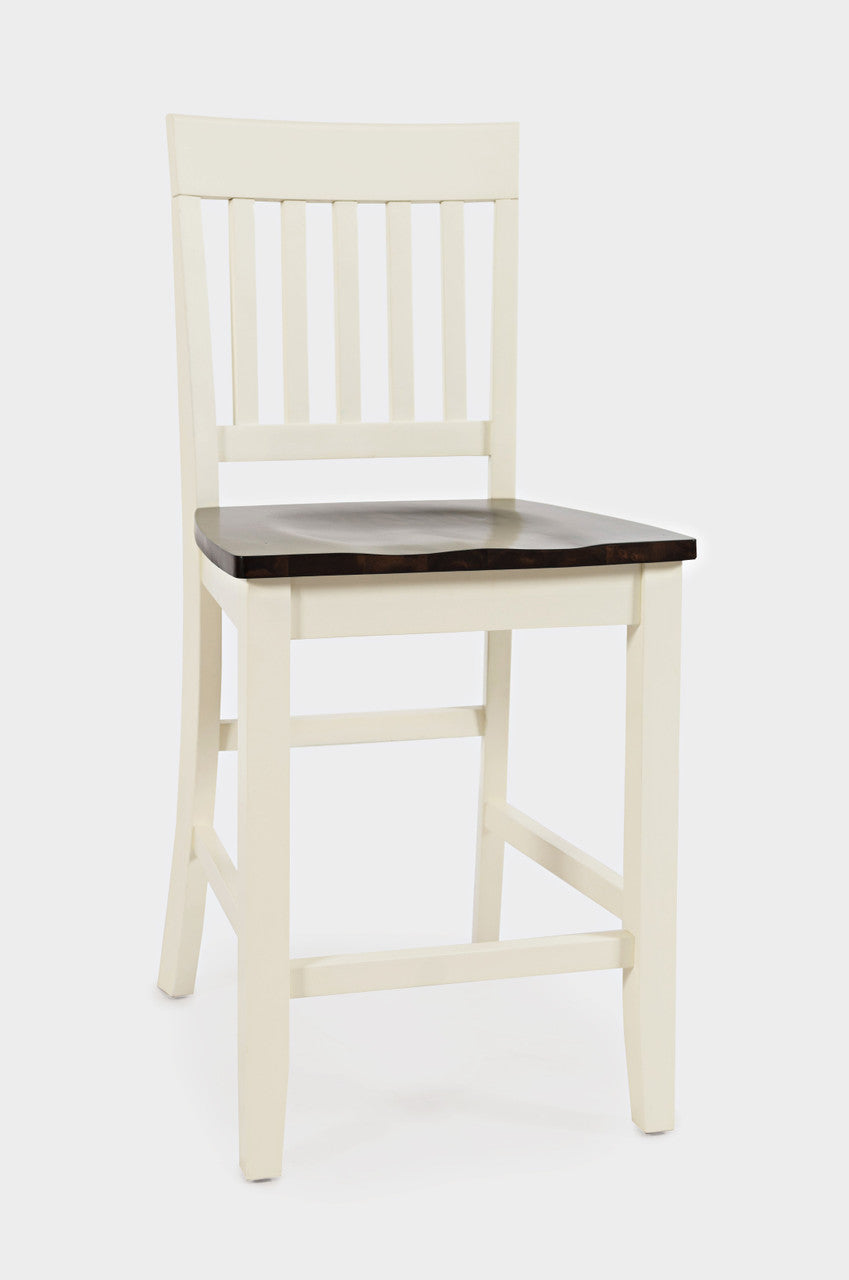 Poppy Drive Farmhouse Solid Wood Counter Stool (Set of 2)