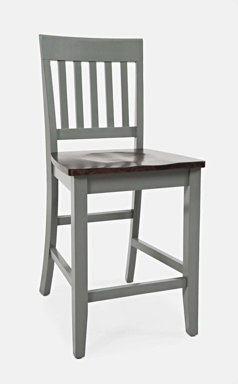 Poppy Drive Farmhouse Solid Wood Counter Stool (Set of 2)