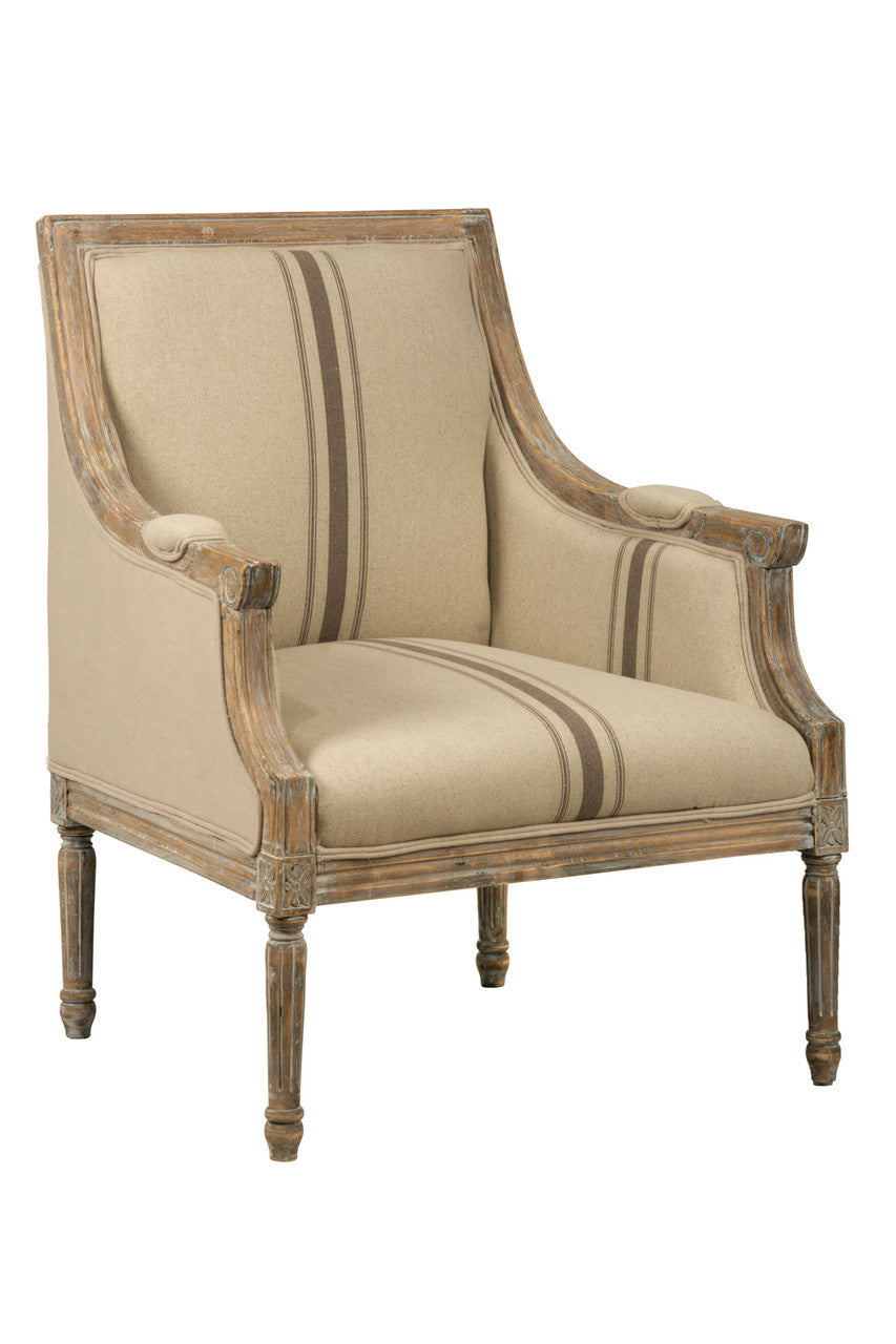 Millie Solid Wood Upholstered Accent Chair