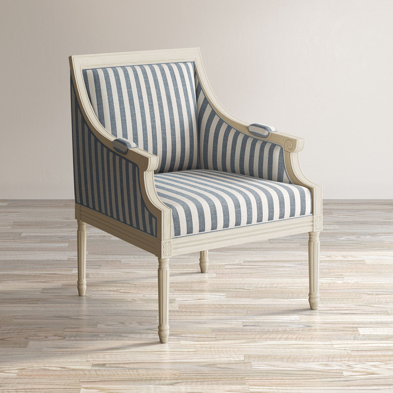 Millie Solid Wood Upholstered Accent Chair