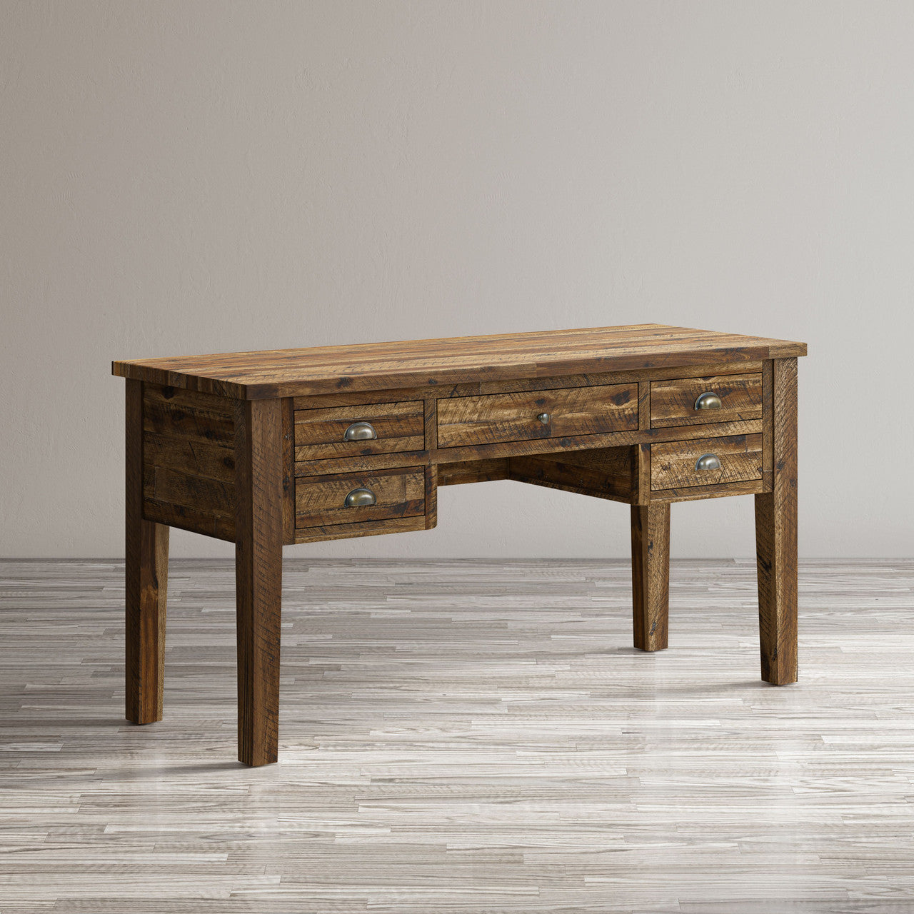 Artisan's Fusion Farmhouse Acacia 5-Drawer Desk