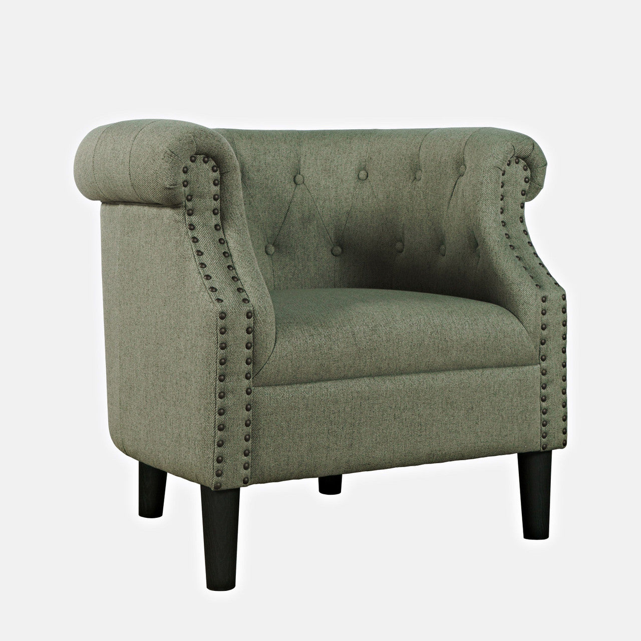 Lily Upholstered Barrel Accent Chair