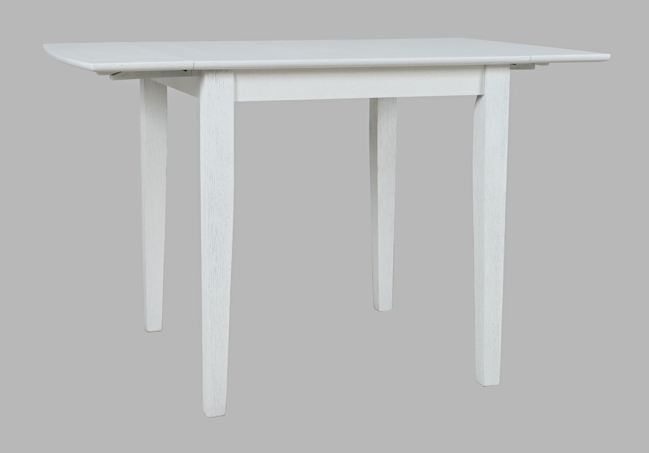 Tidal Dawn Coastal Wire-Brushed Acacia Drop-Leaf Dining Table