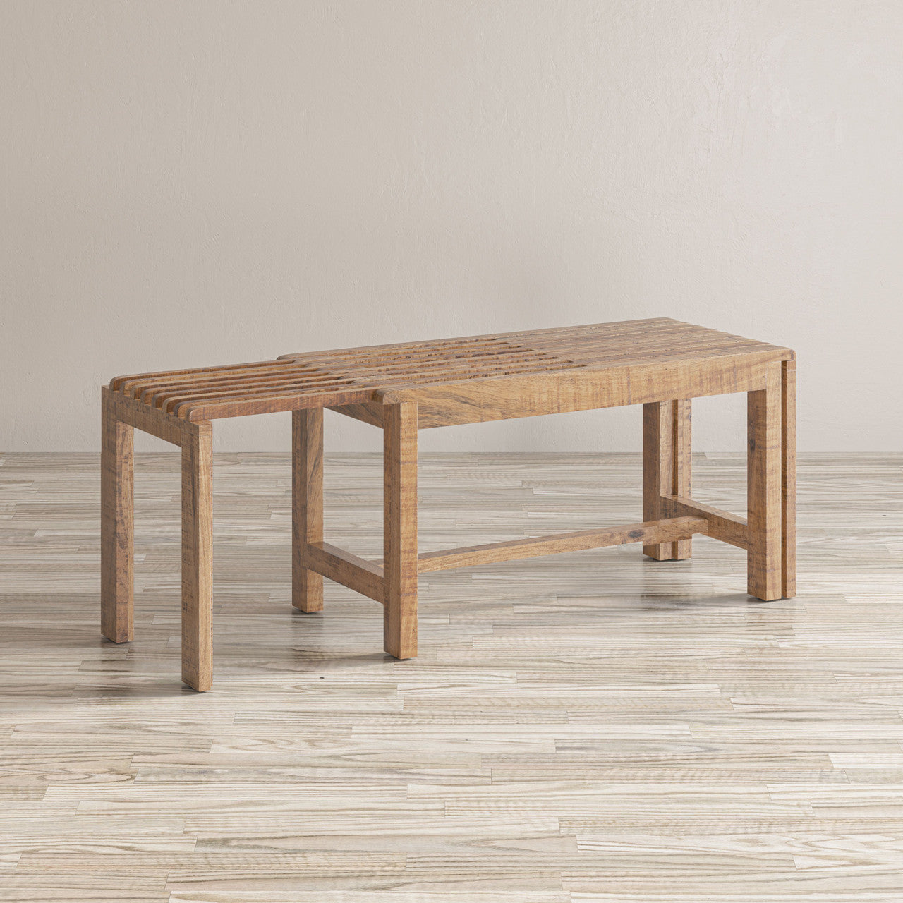 Bradford Modern Extendable Solid Mango Hardwood Bench