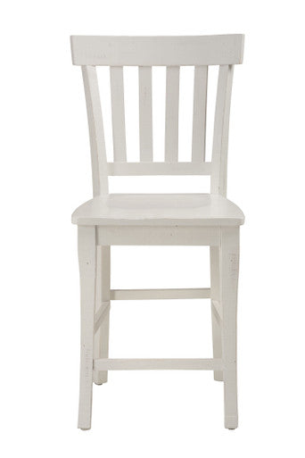 Madaket Rustic Reclaimed Pine Slat-Back Bar Stools (Set of 2)