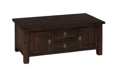 Lagoon Distressed Rustic Solid Acacia 48" Coffee Table