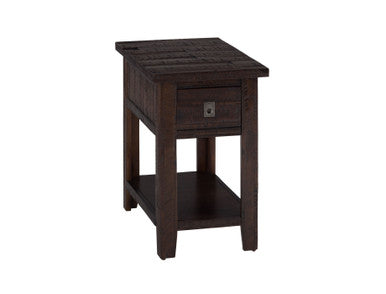 Lagoon Distressed Rustic Solid Acacia Chairside End Table