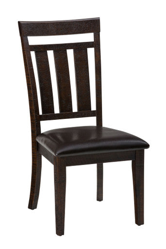 Lagoon Solid Wood Upholstered Slat-back Dining Chair, Set of 2
