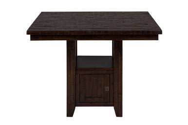 Lagoon Solid Wood 48" Square Pub Table with Storage Base