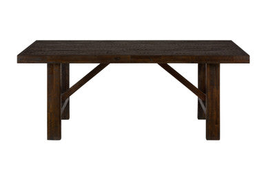 Lagoon 79" Distressed Rustic Solid Wood Trestle Dining Table