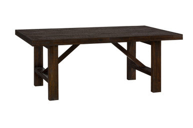 Lagoon 79" Distressed Rustic Solid Wood Trestle Dining Table