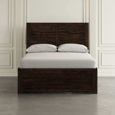 Lagoon Distressed Rustic Acacia Queen Storage Bed