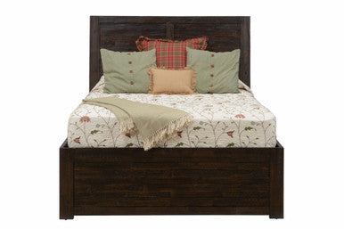 Lagoon Distressed Rustic Acacia Queen Storage Bed