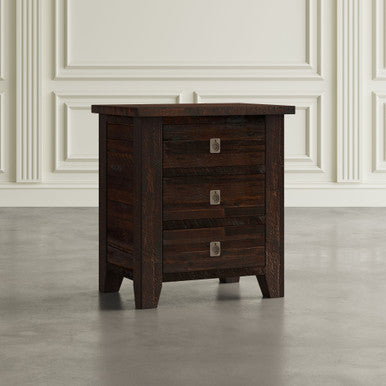 Lagoon Distressed Rustic Solid Acacia Nightstand