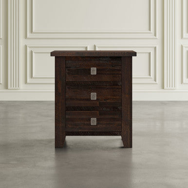 Lagoon Distressed Rustic Solid Acacia Nightstand