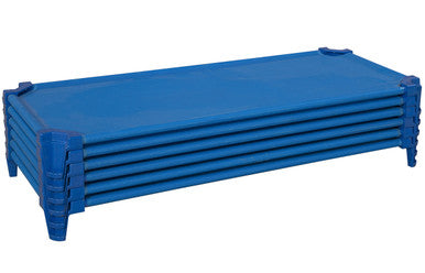 Wood Designs Stackable Daycare Cots for Kids, Blue, RTA
