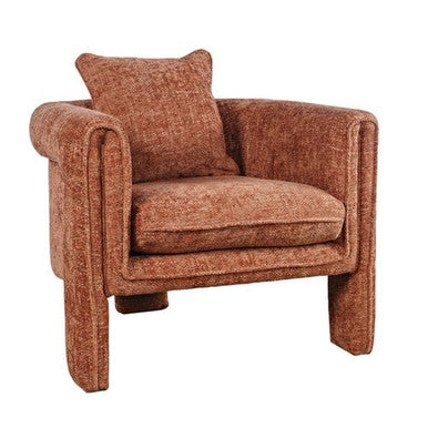 Aspen Upholstered Vintage Accent Armchair with Pillow