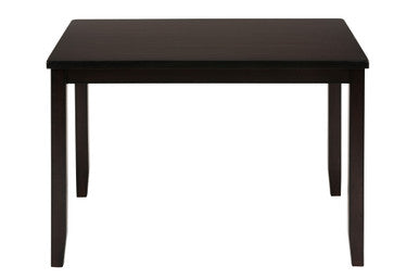 Dark Rustic Prairie 5-Piece Dining Set with Faux Leather Chairs