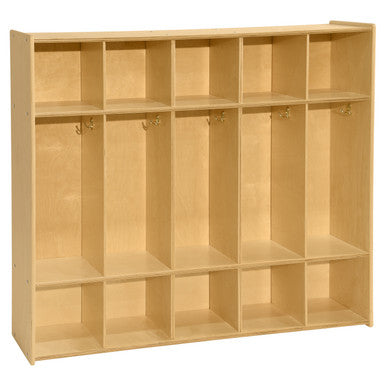 Contender 5 Section Cubby Coat Locker With Bench