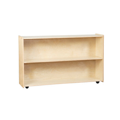 RRI Goods 2 Shelf Montessori Horizontal Bookcase with Wheels (47" Width)