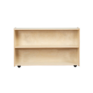 RRI Goods 2 Shelf Montessori Horizontal Bookcase with Wheels (47" Width)