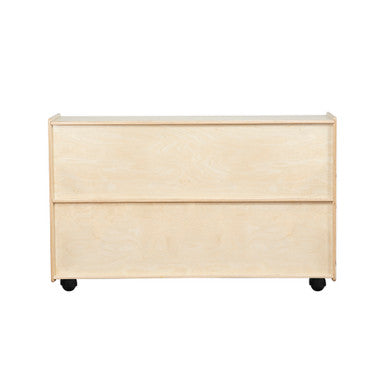 RRI Goods 2 Shelf Montessori Horizontal Bookcase with Wheels (47" Width)