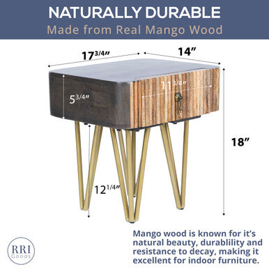 Night Stand with Hairpin Legs