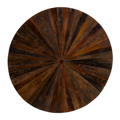 Round Jungle Wood Coffee Table 35" Round