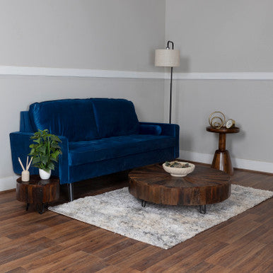 Round Jungle Wood Coffee Table 35" Round