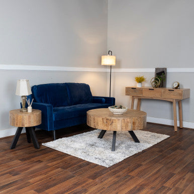 Round Mango Wood Coffee Table