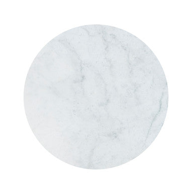 Modern Round Side Table with Marble Top & Wood Base – Elegant Accent Table