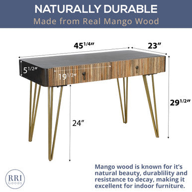 Writing Desk with Hairpin Legs