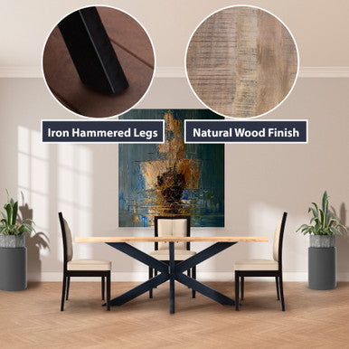 Dining Table with Spider Base - 36x64