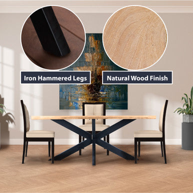 Dining Table with Spider Base - 40x80