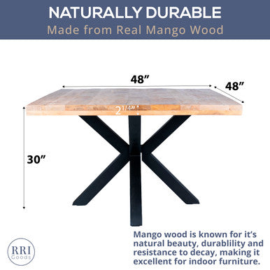 Dining Table with Spider Base - 48x48