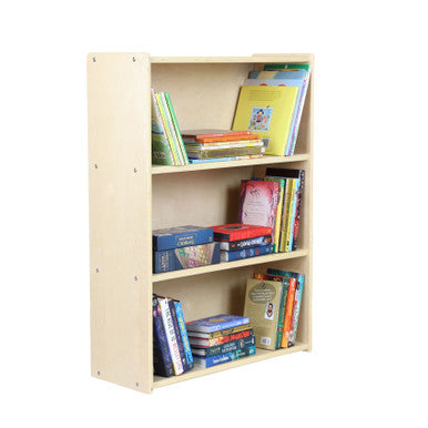 RRI Goods Montessori Birch Wood Folding Bookcase with Casters