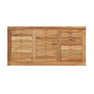 RRI Goods Teak Wood Outdoor Coffee Table, 24"X 48" Rectangular PatioTable